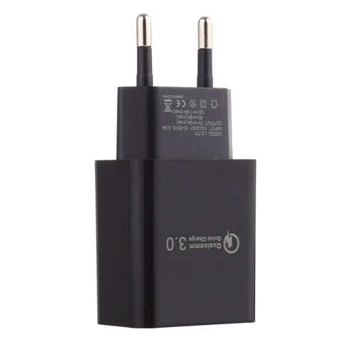 Chargeur de voyage avec port USB unique LZ-706 QC3.0, colonne européenne