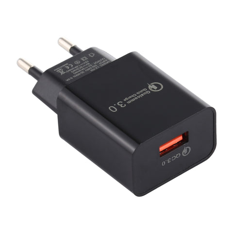Chargeur de voyage avec port USB unique LZ-706 QC3.0, colonne européenne