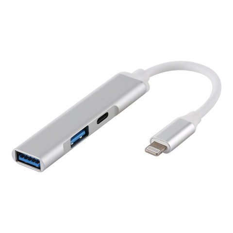 S-206 Adattatore per lettore fotocamera 3 in 1 da 8 pin maschio a 2 x USB 3.0 + 8 pin femmina, S-206