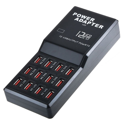 Caricatore intelligent de tavolo W-858 12A 12 portes Dock di Ricarica rapida USB AC100-240V, spina europea, prise ue