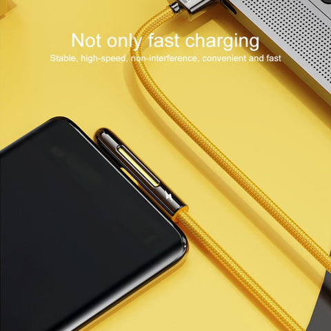 Câble de données rapide PD ROCK M3 Type-C / USB-C en forme de T, longueur : 1 m, Type-C