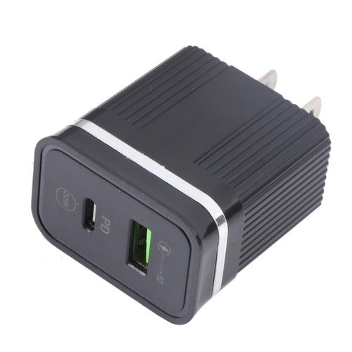 20W PD & QC3.0 USB Fast Charger for US Plug