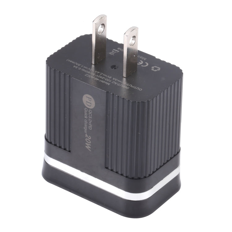 20W PD & QC3.0 USB Fast Charger for US Plug