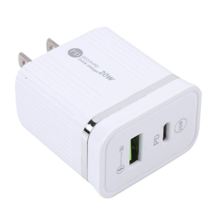 20W PD & QC3.0 USB Fast Charger for US Plug
