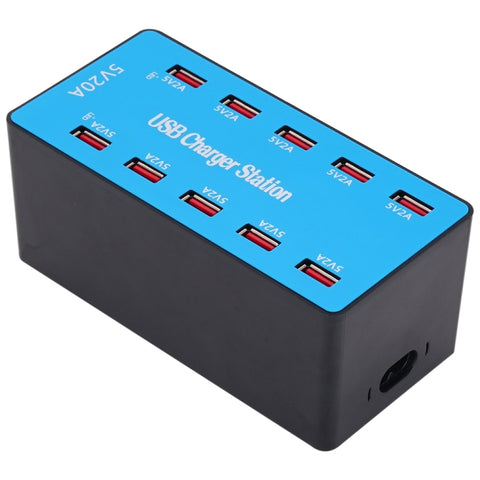 Stazione di ricarica intelligente USB A5B da 100 W e 10 porte con indicatore luminoso, presa americana, 100W