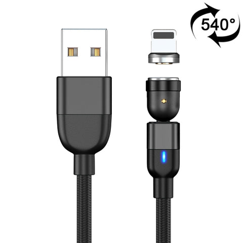Câble de synchronisation de données magnétique rotatif de 2 m 3 A avec prise USB à 8 broches de 540 degrés, 2 m 8 broches