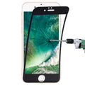 0.1mm 9H Full Screen Flexible Fiber Tempered Glass Film for iPhone 8 Plus & 7 Plus, For iPhone 8P & 7P Black, For iPhone 8P & 7P White