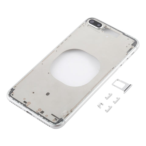 Cover posteriore trasparente con obiettivo della fotocamera, vassoio per scheda SIM e tasti laterali per iPhone 8 Plus, For iPhone 8 Plus (Transparent Back), For iPhone 8 Plus (Transparent White), For iPhone 8 Plus(Transparent Gold)