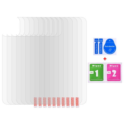 Per iPhone 11 Pro 10 pezzi 9H 2.5D Mezzo schermo Trasparente Pellicola in vetro temperato per telefono cellulare Pellicola posteriore, Per iPhone 11 Pro (10 PCS)