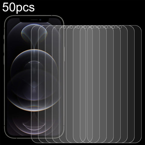 Per iPhone 12 Pro Max 50 pezzi 0,26 mm 9H 2,5D pellicola in vetro temperato (foro aperto), For iPhone 12 Pro Max