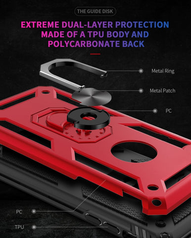 Custodia protettiva Sergeant Armor antiurto in TPU + PC per iPhone 7/8 Plus, con supporto per rotazione a 360 gradi, iPhone 7 / 8 Plus, For iPhone 7 / 8 Plus