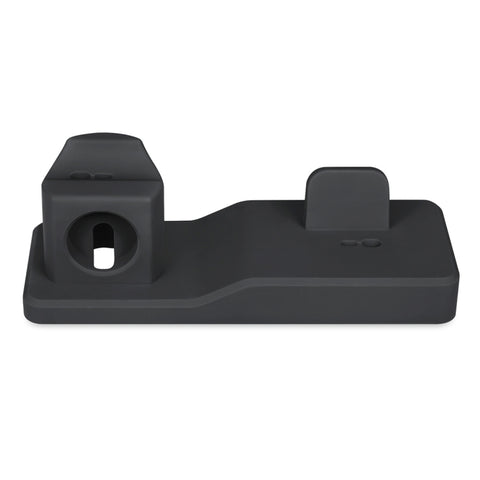 Dock di ricarica in silicone 3 in 1 per AirPods Pro, Apple Watch e iPhone, con funzione di staffa