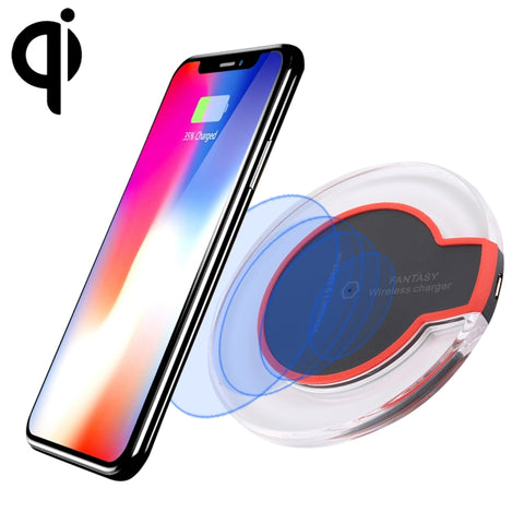 Batterie de voiture sans fil ultrasonique standard FANTASY 5V 1A avec prise Qi avec indicateur de voiture, support téléphonique standard QI, FANTASY Blanc, FANTASY 5V 1A
