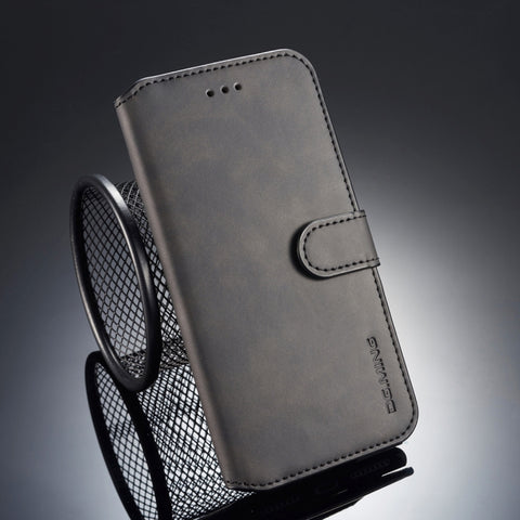 DG.MING Support à rabat Orizzontale Retro Oil Side pour iPhone 8 Plus et 7 Plus, avec support, emplacement pour carte et portafoglio, iPhone 8 Plus et 7 Plus