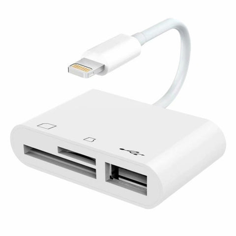 Adaptateur de lecteur d'appareil photo NK-1081 8 broches vers port SD + TF + USB