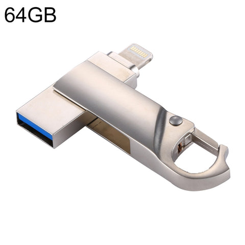 Chiavetta USB portachiavi RQW-10F 2 in 1 USB 2.0 e 8 pin da 64 GB, RQW-10F