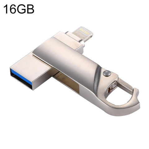 Chiavetta USB portachiavi RQW-10F 2 in 1 USB 2.0 e 8 pin da 16 GB, RQW-10F