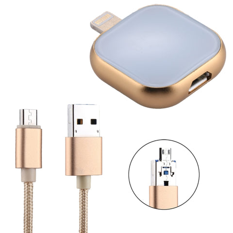 Unità flash flash multifunzione RQW-18S a 8 pin e 64 GB con cavo USB/da micro USB a micro USB, RQW-18S Gold