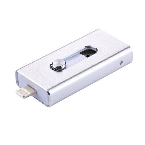 RQW-02 Unità flash USB 2.0 e 8 pin e micro USB 3 in 1 da 32 GB, RQW-02 Silver