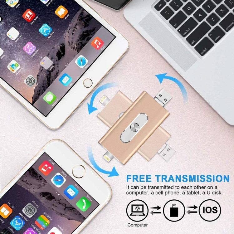 RQW-02  3 in 1 USB 2.0 & 8 Pin & Micro USB 16GB Flash Drive, RQW-02 Red, RQW-02 Silver, RQW-02 Black, RQW-02 Gold, RQW-02 Blue