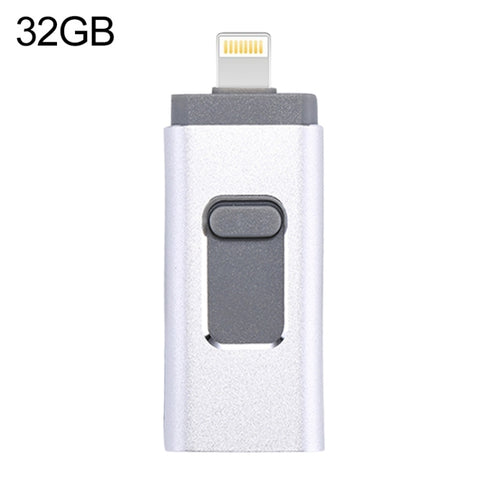 easyflash RQW-01B Chiavetta USB 3 in 1 USB 2.0 e 8 pin e Micro USB da 32 GB, RQW-01B Silver