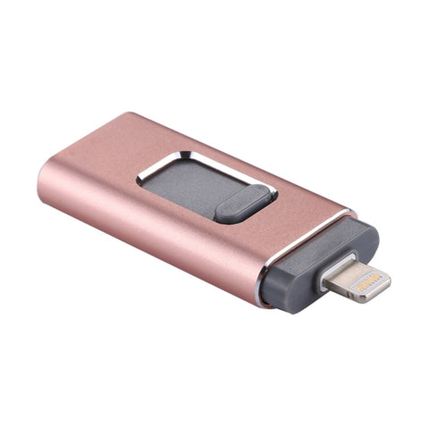 easyflash RQW-01B Chiavetta USB 2.0 3 in 1 e 8 pin e micro USB da 64 GB, RQW-01B Oro rosa