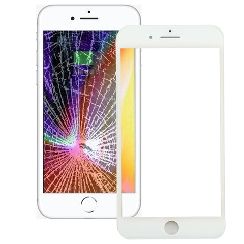 pour iPhone 8 Plus Lente en verre extérieur pour écran antérieur avec corniche pour écran LCD antérieur, pour iPhone 8 Plus (cadre)