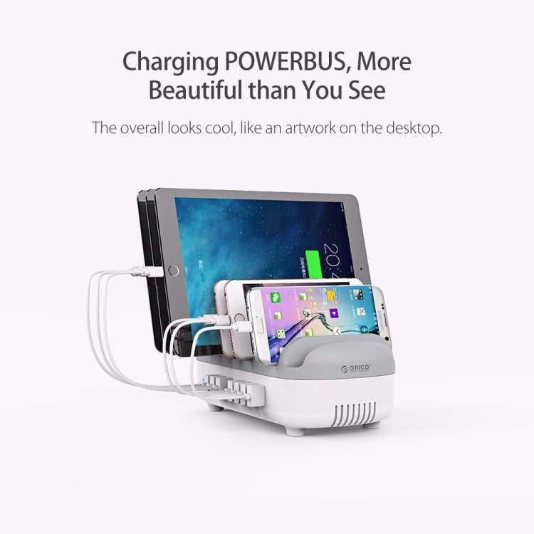ORICO DUK-10P 120W 10 USB Ports Smart Charging Station with Phone & Tablet Stand, EU Plug, EU Plug(Black), EU Plug(White), US Plug(Black), US Plug(White...