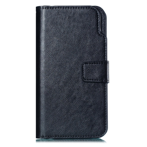 Custodia in Pelle con Chiusura Orizzontale e Texture Litchi per iPhone 7 Plus, con 9 Scomparti per Carte, Portafoglio e Cornice per Foto, Elegante e Funzionale