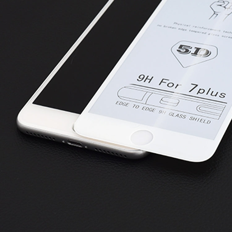 25 Pack 9H 5D Full Glue Tempered Glass for iPhone 7/8 Plus