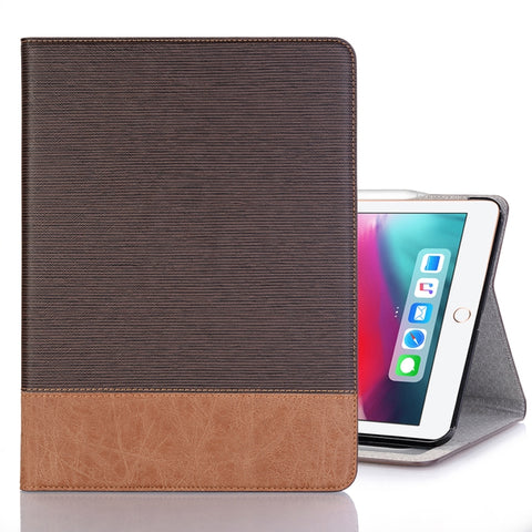 Custodia in pelle PU con chiusura orizzontale a trama incrociata per iPad Pro 12,9 pollici (2018), con supporto, slot per carte e portafoglio, For iPad Air 13 2024 / iPad Pro 12.9 inch (2018)