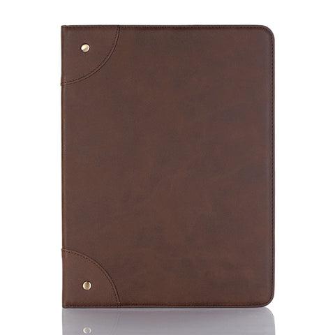 Custodia in pelle PU con chiusura orizzontale stile libro retrò per iPad Pro da 12,9 pollici (2018), con supporto, slot per carte e portafoglio, For iPad Air 13 2024 / iPad Pro 12.9 inch (2018)