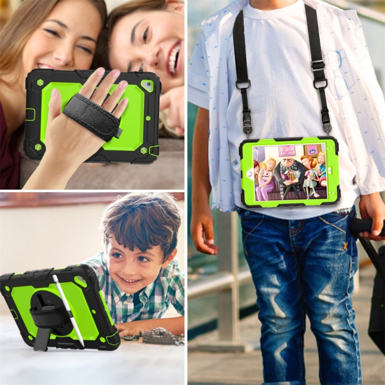 Shockproof Black Silica Gel + Colorful PC Protective Case for iPad Mini 2019 / Mini 4, with Holder & Shoulder Strap & Hand Strap & Pen Slot             ...