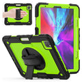 For iPad Pro 11 inch (2018) / Pro 11 inch (2020) Shockproof Black Silica Gel + Colorful PC Protective Tablet Case with Holder & Shoulder Strap & Hand St...