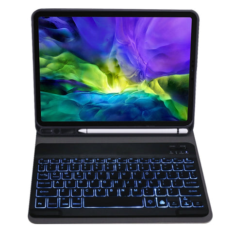 A11BS Custodia per tablet con tastiera Bluetooth staccabile in ABS ultrasottile con retroilluminazione, slot per penna e supporto per iPad Pro 11 pollici 2021, For iPad Pro 11 pollici (2021)