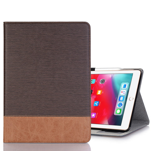 Custodia in pelle PU con chiusura orizzontale a trama incrociata per iPad Pro 11 pollici (2018), con supporto, slot per carte e portafoglio, Per iPad Air 11 2024 / iPad Pro 11 pollici (2018)