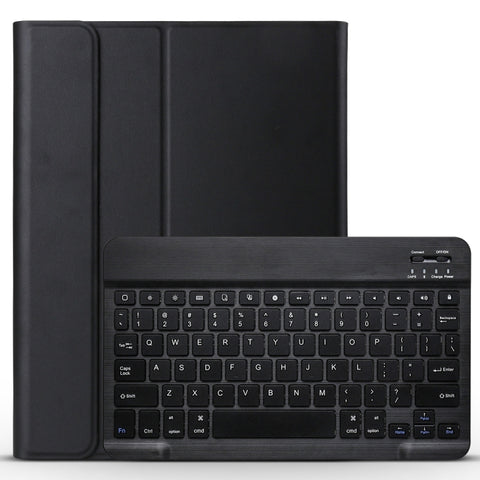Tastiera Bluetooth staccabile + custodia per tablet in pelle con vibrazione orizzontale con texture spazzolata con supporto per iPad Pro da 11 pollici (2018)