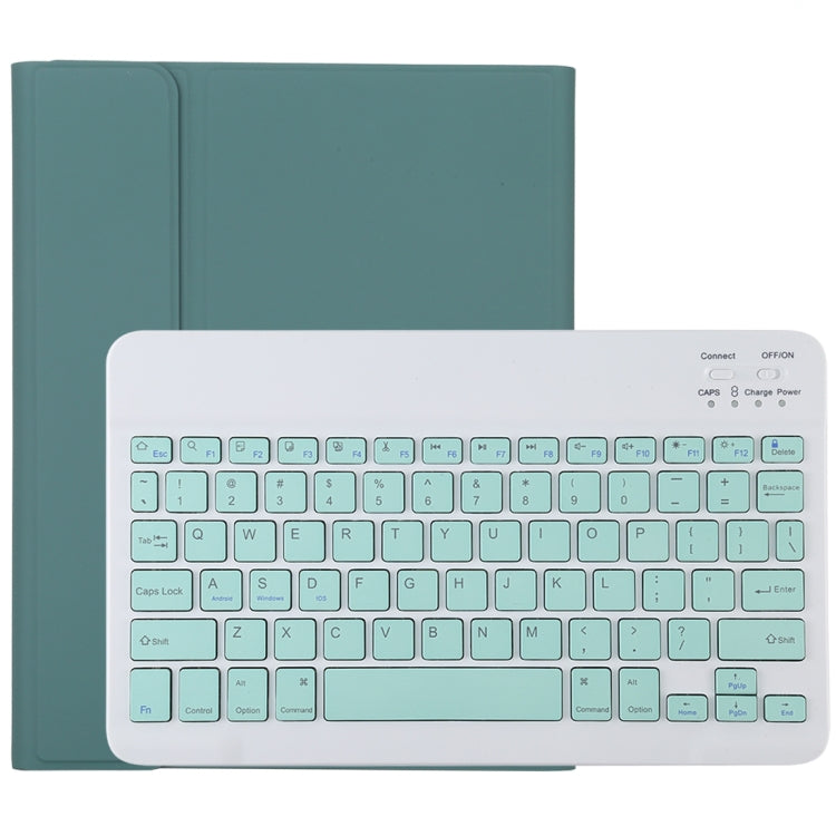 TG11B Tastiera verde Bluetooth staccabile + Custodia tablet in pelle microfibra per iPad Pro 11 pollici (2020), con slot per penna e supporto, Green Keyboard