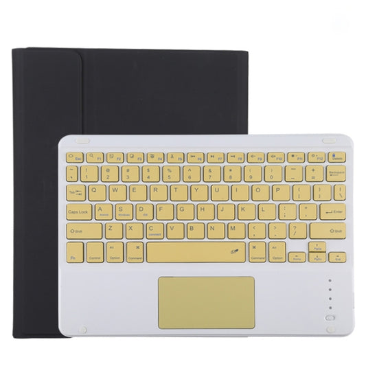 TG11BC Custodia tablet staccabile in pelle microfibra Bluetooth con tastiera gialla per iPad Pro 11 pollici (2020), con touchpad, slot per penna e supporto, Yellow Keyboard