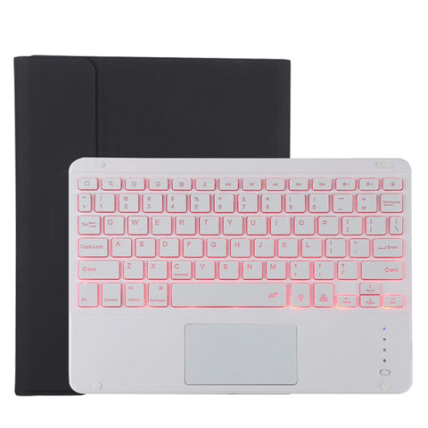TG11BCS Custodia tablet staccabile in pelle microfibra con tastiera Bluetooth bianca per iPad Pro 11 pollici (2020), con retroilluminazione, touchpad, slot per penna e supporto, White Keyboard