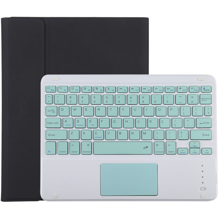 TG-102BC Detachable Bluetooth Green Keyboard + Microfiber Leather Tablet Case for iPad 10.2 inch / iPad Air (2019), with Touch Pad & Pen Slot & Holder  ...