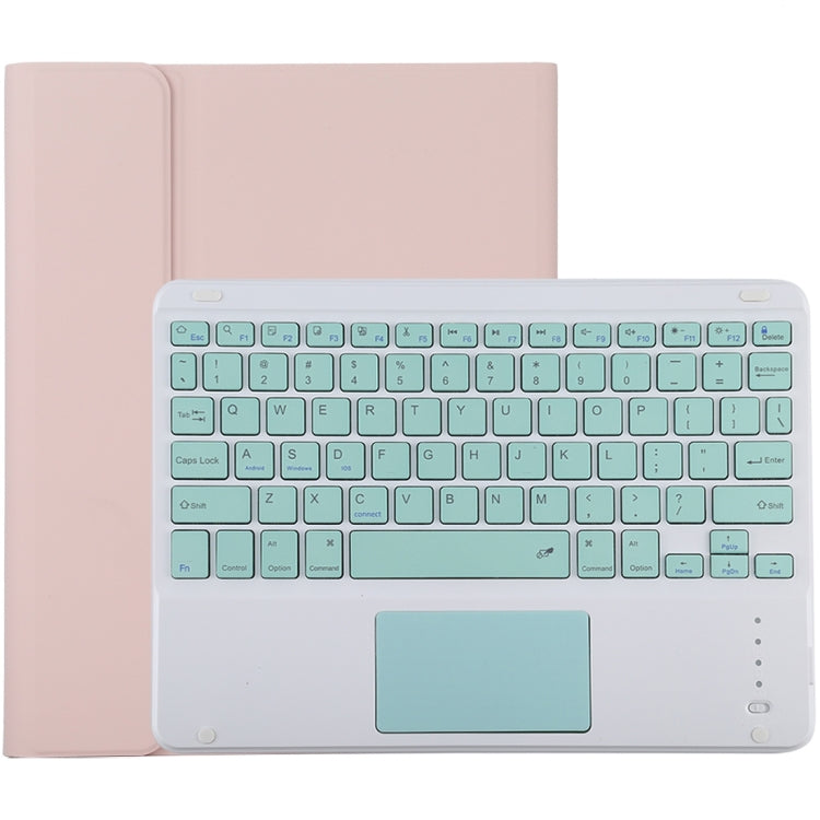TG-102BC Detachable Bluetooth Green Keyboard + Microfiber Leather Tablet Case for iPad 10.2 inch / iPad Air (2019), with Touch Pad & Pen Slot & Holder  ...