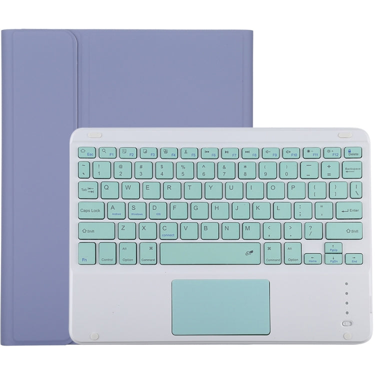 TG-102BC Detachable Bluetooth Green Keyboard + Microfiber Leather Tablet Case for iPad 10.2 inch / iPad Air (2019), with Touch Pad & Pen Slot & Holder  ...