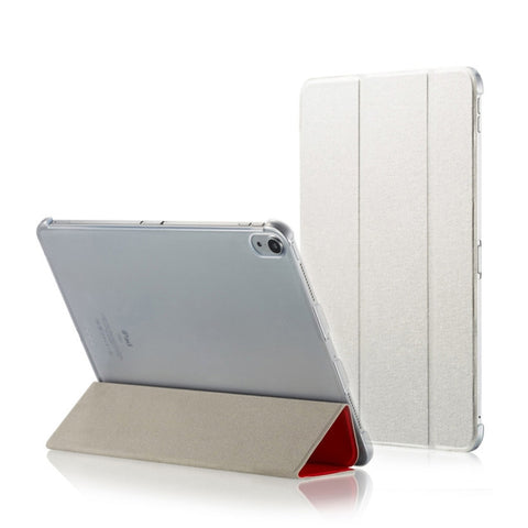 Custodia in pelle PU magnetica ultrasottile con clip bifacciale con texture in seta, flip orizzontale, per iPad Pro 11 pollici (2018), con supporto triplo e funzione di sospensione/sveglia, For iPad Pro 11 inch (2018)