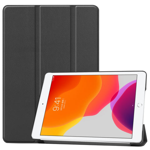 Per iPad 10.2 Custer Texture Flip orizzontale Smart Custodia in pelle PU con funzione Sleep / Wake-up e supporto triplo pieghevole, For iPad 10.2