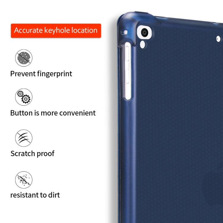 Multi-folding Shockproof TPU Protective Case for iPad 9.7 (2018) / 9.7 (2017) / air / air2, with Holder & Pen Slot                                      ...