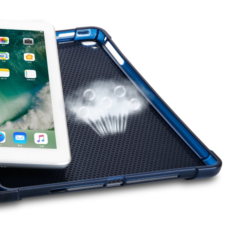 Multi-folding Shockproof TPU Protective Case for iPad 9.7 (2018) / 9.7 (2017) / air / air2, with Holder & Pen Slot                                      ...