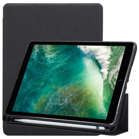 Custodia in pelle con chiusura orizzontale con motivo a trama in tessuto per iPad Pro da 10,5 pollici, con supporto triplo pieghevole e slot per penna, For iPad Pro 10.5, For  iPad Pro 10.5