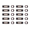10 PCS 2 in 1 for iPhone SE Charging Port Retaining Brackets + Headphone Jack Rings, For iPhone SE