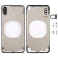 Transparent Battery Back Cover with Camera Lens Frame & SIM Card Tray & Side Keys for iPhone X, For iPhone X (Transparent Back)